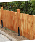 Heavy Duty Fence Post Repair Anchors With Ground Spike For Quick Installation And Enhanced Stability Of Tilted Wood And Metal Fences