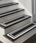 15 Pack Grippy Non Slip Stair Treads For Indoor Wooden Steps, 8 By 30 Inches, Reusable Machine Washable Carpet Runners, Dark Grey, TPR Anti Slip Backing