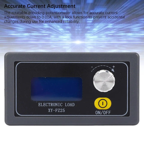 Discharge Capacity Tester For Lithium Ion Batteries, 25W Adjustable Load Module, 5 To 30V Constant Current, Real Time Voltage Current And Power Readouts With Ah And Discharge Time Logging, Ideal For RC LiPo And Power Bank Analysis on black display unit