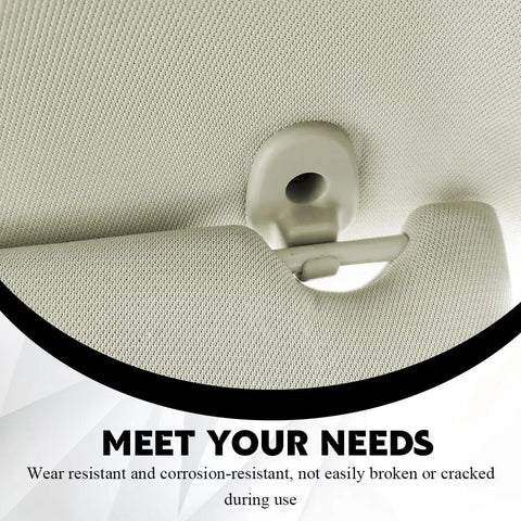 2 Pack Car Sun Visor Clips Retainer Upgraded Visor Holder Hook in beige for Jeep Liberty 2005-2012 and Dodge Nitro 2008-2012.