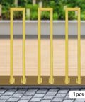 Heavy Duty N Shaped Wall Safety Grab Bar For Stairs And Porch Side Mount Iron Handle Indoor Outdoor Support with yellow finish.