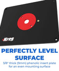 Top Shelf Phenolic Router Table Insert Plate Designed For Porter Cable And Bosch Routers With Precision Level Lock Rings for stable wood cutting.