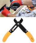 Heavy Duty Adjustable Wire Stripper And Mini Cutter Pliers For 0.5 To 4.0 Mm Wired Gear Real Deal Yellow Electrician Tool in use.