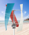 Vertical Wind Turbine Generator Kit 400W Off Grid Wind Power System With Coreless Permanent Magnet Generator And Fiberglass Blades
