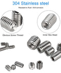 Massive 340 Piece Metric Hex Socket Head Cup Point Set Screw Kit M2.5 Through M8 with Allen Head Grub Screws in 304 Stainless Steel