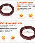 Image showing camshaft and front crankshaft seals for Engine Timing Belt Kit With Water Pump For Honda Accord Crosstour Pilot.