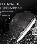 12mm Waterproof Momentary Push Button Switch 2 Pin SPST NO Pre Wired Black in water splash, high-quality nylon shell