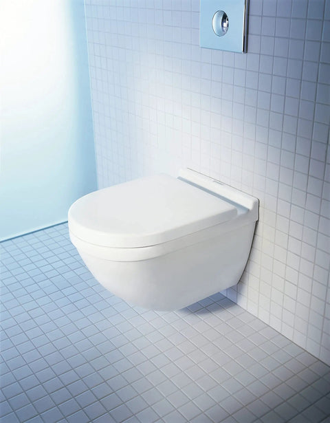 Starck 3 Toilet Seat White High Gloss With Soft Close Lid And Stainless Steel Hinges Tool Free Removal For Quick Cleaning