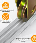 24 Ft V Track Galvanized Inverted V Track For Sliding Gates With Hardware Kit featuring 92° V-groove design and steel wheel