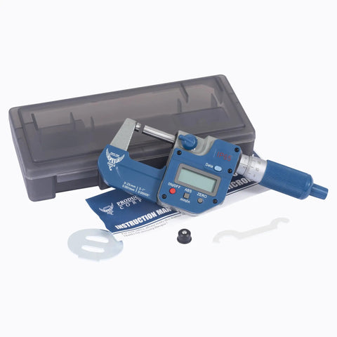 IP65 Absolute Origin Digital Micrometer 0 to 1 Inch 0 to 25 Mm LCD Display with case and manual