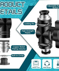 Pneumatic Ball Valve Push To Connect Fittings For Quick Air Flow Control PVC Valve System Five Sixteenth Inch OD details