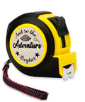 Graduation Gift Tape Measure Tool For Engineers And STEM Lovers 25 Foot Pocket Sized Measuring Tape yellow with black accents