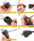 Step-by-step guide for assembling 20 Pack Male Extension Cord Ends 125V 15A NEMA 5 15P Straight Plug Replacement 2 Pole 3 Wire Connector Set