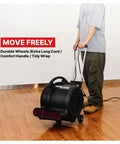 Person using 1800 CFM Floor Fan Air Mover With 3 Speed Settings Heavy Duty Blower for home commercial and janitorial use