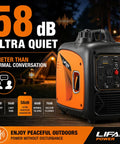 3500W Portable Inverter Generator for Home Backup and RV Camping Ultra Quiet Gas Powered Powerhouse with Eco Mode