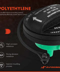 Gas Cap Fuel Cap Compatible With Volkswagen Jetta Golf GTI Golf Alltrack R SportWagen And Audi A4 Q5 A5 Allroad RS5 S4 S5 S8 SQ5 Direct Fit Easy Install OEM Replacement made of polyethylene showcasing corrosion resistance and injection molding.