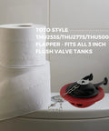 Universal 3 Inch Flush Valve Toilet Flapper With Chain And Hook Rubber Tank Seal Next to Toilet Paper