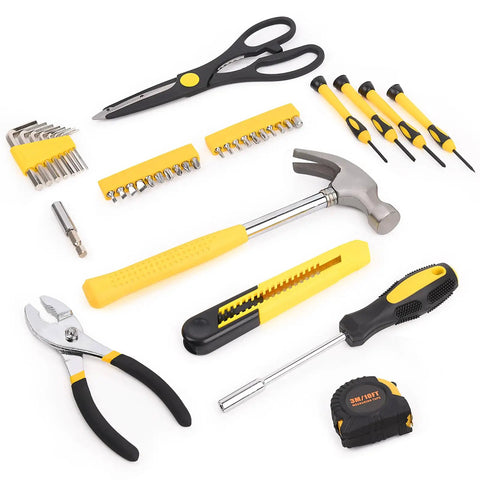39 Piece Home Tool Set With Hammer Screwdrivers Pliers And Wrench In Compact Case For Home Repairs DIY Projects And Everyday Maintenance