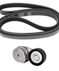 Heavy Duty Serpentine Drive Belt and Tensioner Assembly Replacement Kit for Ram 1500 Trucks from 2013 to 2023 Plus 1500 Classic black EPDM belt and tensioner