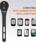 Out Front Handlebars Mount For Garmin GPS Bike Computer And Action Camera On Carbon Fiber Road Bike Rig Compatible With...