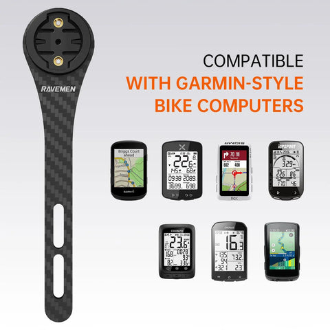 Out Front Handlebars Mount For Garmin GPS Bike Computer And Action Camera On Carbon Fiber Road Bike Rig Compatible With...