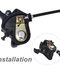 Close-up of 7/8 Inch Thumb Throttle Cable Assembly For ATV Quad Go Kart Pit Bike 46.5 Inch Inner Cable installation view