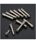 10 Piece M5 Screw And Nut Kit With Male Female Snap Rivets For Cabinets And Furniture Assembly Silver Hardware Set