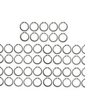 50Pcs Circlip Snap Retaining Rings C Clips Kit Fit For 507 AC Compressor Clutch Coil With 1.8mm Thick 49.44mm OD, arranged in a grid