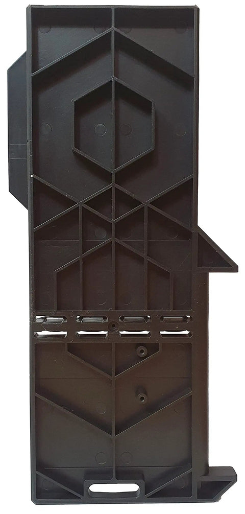 Bottom view of Trax90 XL Track Saw Square For Makita 90 Degree Right Angle Plunge Guide Rail Stop, showing ABS molding design.