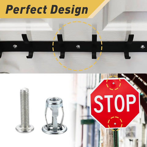 20 Pcs M4 X 20 Hollow Door Anchor Set For Hollow Walls Stainless Steel Cavity Fixing Anchors with installation example.