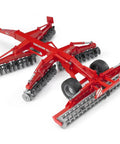 Disc Harrow Tractor Attachment 1:16 Scale Red Farm Equipment Toy For Tractor Models, 54 spinning discs, foldable frame