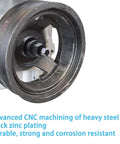 Harmonic Balancer Install Tool For GM V8 LS Engines With Thrust Bearing And Wrench Flats Crank Pulley Installer, black zinc plated