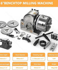 Built Like A Tank 3 Jaw Chuck Rotary Indexing Head Kit For CNC Mill with tools, precision plates, and a tailstock.