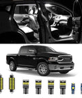 12 Piece Interior LED Light Kit For Dodge Ram 1500 2500 3500 From 2009 To 2018 Super Bright Map Dome Vanity Bulbs Installed