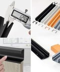 Black Aluminum Cabinet Handles G Type Pulls Concealed Door Knobs Finger Edge Pulls for Kitchen in various angles