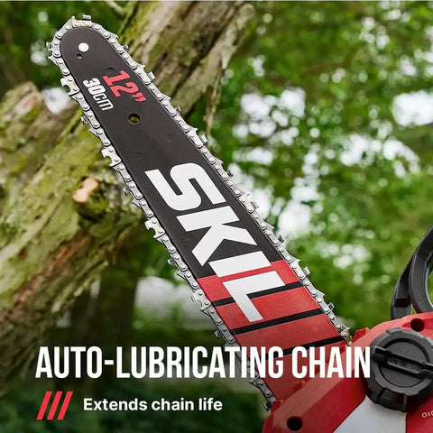 Cordless 12-Inch Chainsaw Kit With 40V Power Core 40 Battery, 2.0Ah, And Fast Charger, Gas-Equivalent Power For Home And Yard Work
