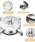 Beast 14 Inch Pressure Washer Surface Cleaner with 4 Wheels and Stainless Steel Housing 4000 PSI Max, top view