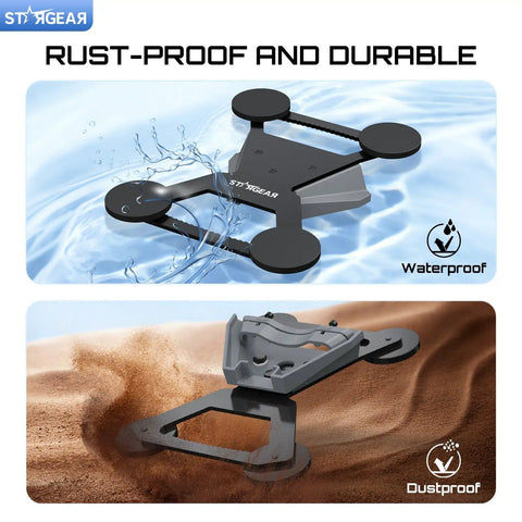 Magnetic Mini Satellite Mount With Four 66mm Heavy Duty Magnets, 200 Lb Pull Each, shown as waterproof and rust-proof