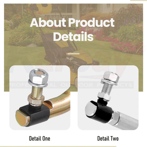 Adjustable LH/RH Steering Drag Link Set for Lawn Mower - left and right drag links with pivot joint detail