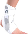 A60 Ankle Support Brace For Right Foot White Medium With Side Stabilizers Molded At Sixty Degree For Mild Support, Sprain Protection