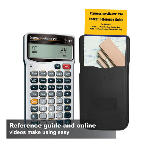 Do It All Construction Master Pro Calculator For Contractors And Builders With Feet Inch Fraction Math Quick Layouts Bids Estimates And Unit Conversions You Prefer next to a reference guide and casing