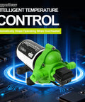 110V AC Self Priming Diaphragm Water Pump 4.0 GPM 50 PSI Featuring Smart Pressure Switch And Overheat Cutout shown on circuit board.