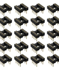 Gold Plated 8 Pin DIP IC Socket Adapter 2.54mm Pitch Straight Socket For OP Amp ICs 20 Pack Fits NE5532 Burr Brown LM