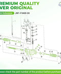 Diagram of Yamaha G29 Golf Cart Steering Gear Box Assembly For Drive G29 Gas Or Electric Models Heavy Duty Replacement OEM JW1 F3400 00