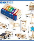 8 In 1 STEM Science Kit For Kids Aged 8 To 14 With Solar Powered Car Anti Gravity Device Telescope Periscope Dinosaur Claw And More