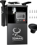 Zero Hassle 6V Digital Deer Feeder Kit With Beefy Motor And 8 Programmable Timers, metal body with digital screen and included brackets.