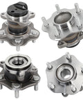 Front And Rear Wheel Hub Bearing Set For Nissan Sentra 2013 2019 1.6L 1.8L Four Piece Direct Fit Replacement Kit Durable Heavy Duty Hubs