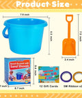 12 Pack Kids Sand Buckets And Shovels Set With 7.48 Inch Buckets And Shovels Bright Beach Toys For Sandbox Fun BPA Free ABS