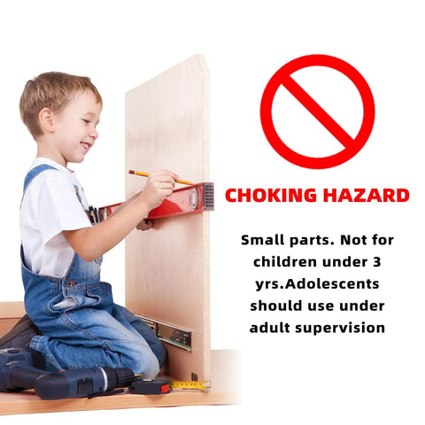 Child using a level for DIY projects, highlighting safety warning about Heavy Duty Truss Head Machine Screws 8 32 X 1 1 4 Inch Zinc Plated Steel Hardware.