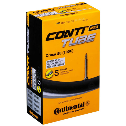 Cross 28 Butyl Cyclocross Bike Inner Tubes Pair For 700C Wheels 32-47c With 60mm Presta Valve Deep Rim Ready Lightweight Box